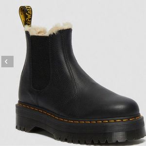 Dr martins 2976 FAUX FUR LINED PLATFORM CHELSEA BOOTS